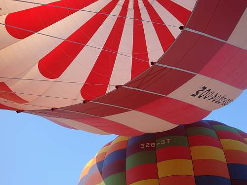 aircraft multicolored hot air balloons transportation